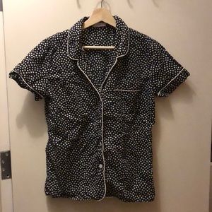 J crew polka dot pajama top